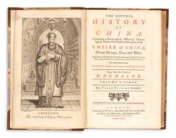 (CHINA.) Du Halde, Jean Baptiste. The General History of China.